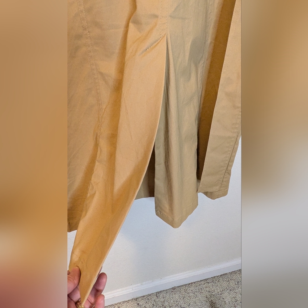 Avec Les Filles Puff Sleeve Classic Tan Trench Coat - Picture 8 of 15